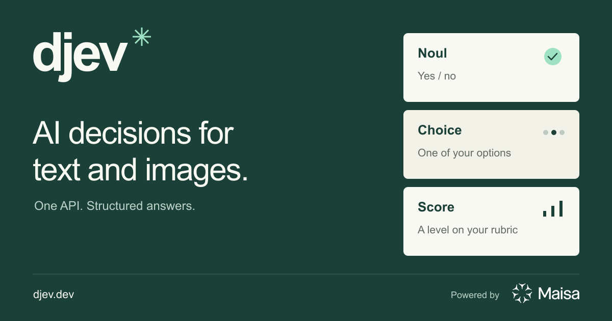 Djev — djev - Slightly lower accuracy and slightly faster speed than Jev. Worthy tradeoff. ( )